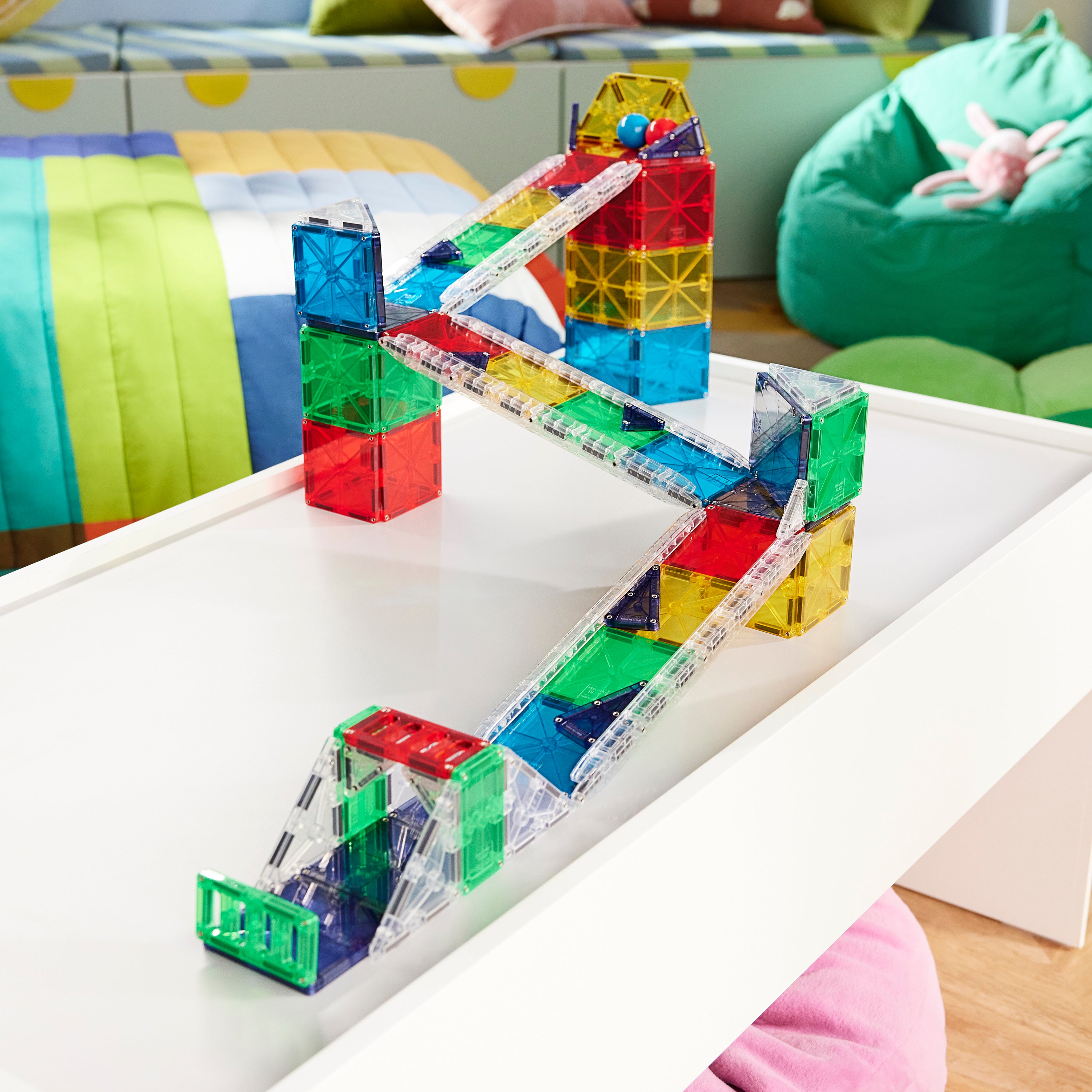 MAGNA-TILES® Rail Racers met microMAGS (90 stuks)