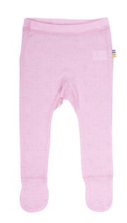 Joha - Wol/Zijde Legging met Voetjes - Roze