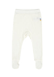 Joha - Wol/Zijde Legging met Voetjes - Ecru