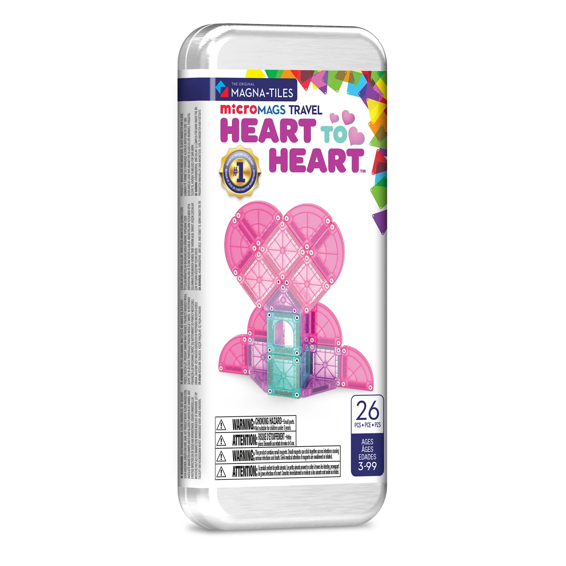 MAGNA-TILES® Heart to Heart 26 stuks Travel Set
