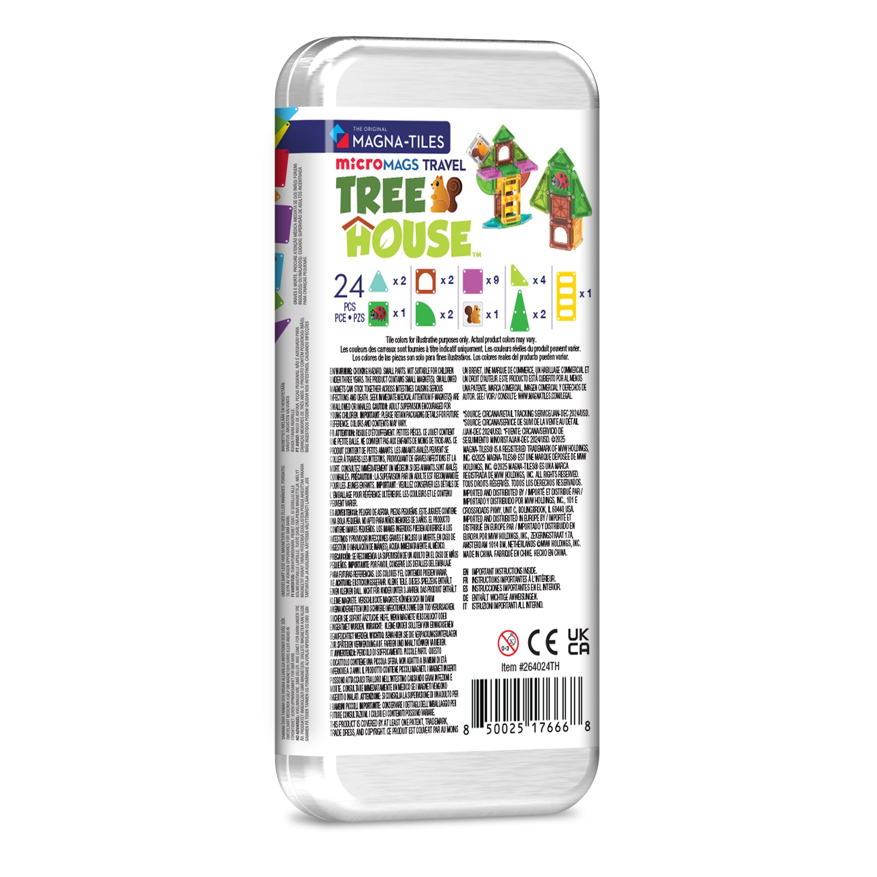 Magna-Tiles - microMAGS Boomhut 24-delige reisset