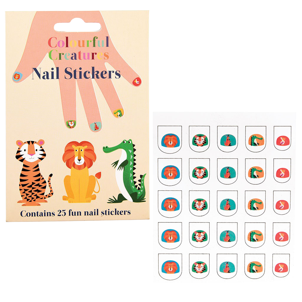 Rex London - Nagelstickers Kleurrijke Beestjes (25 stuks)