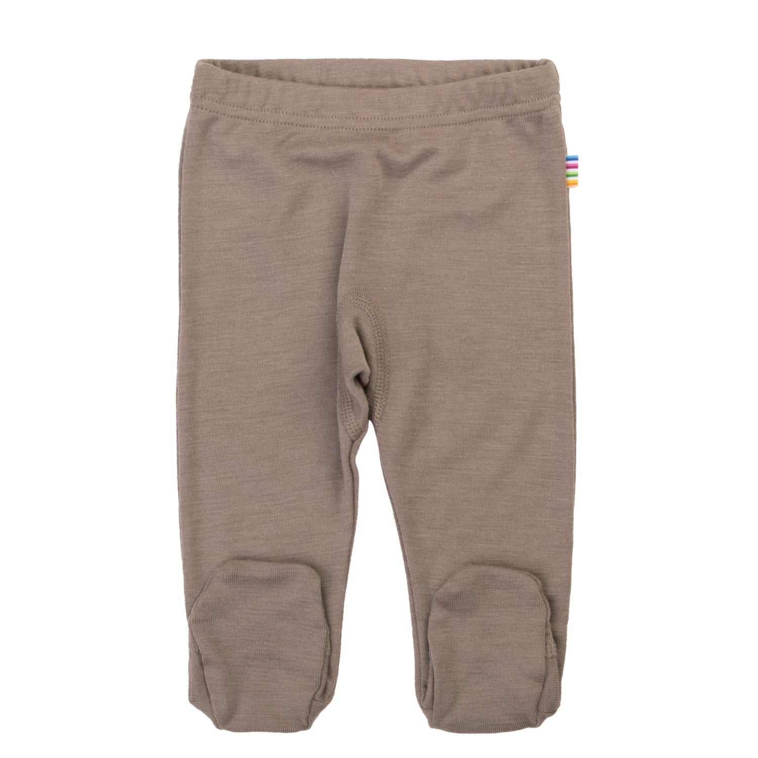 Joha - Wol/Zijde Legging met Voetjes - Donker Beige