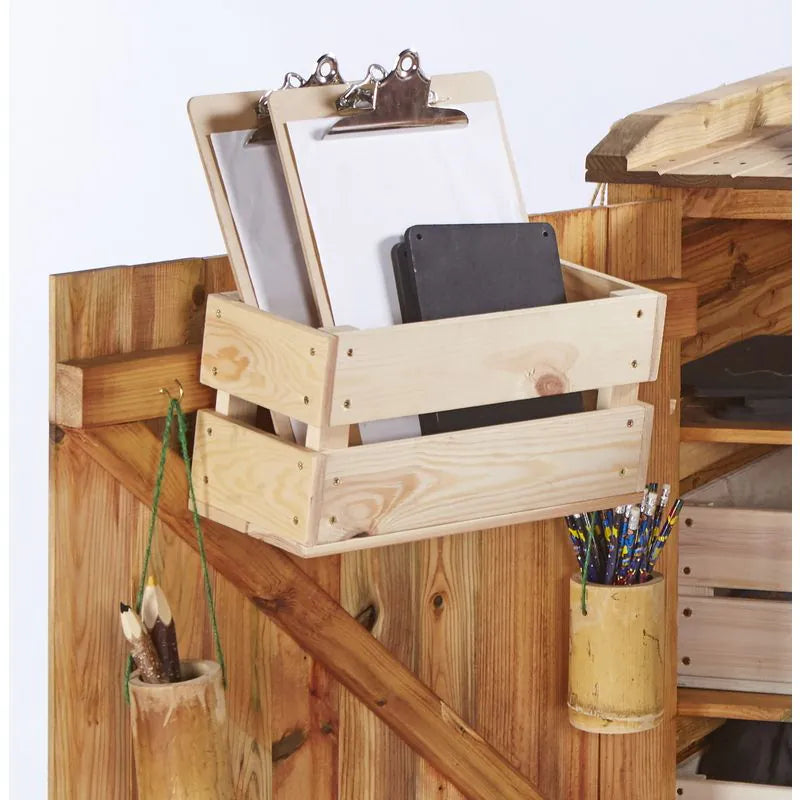 Cosy - Houten Boekenrekjes met S-Haak voor Hek (4 stuks)