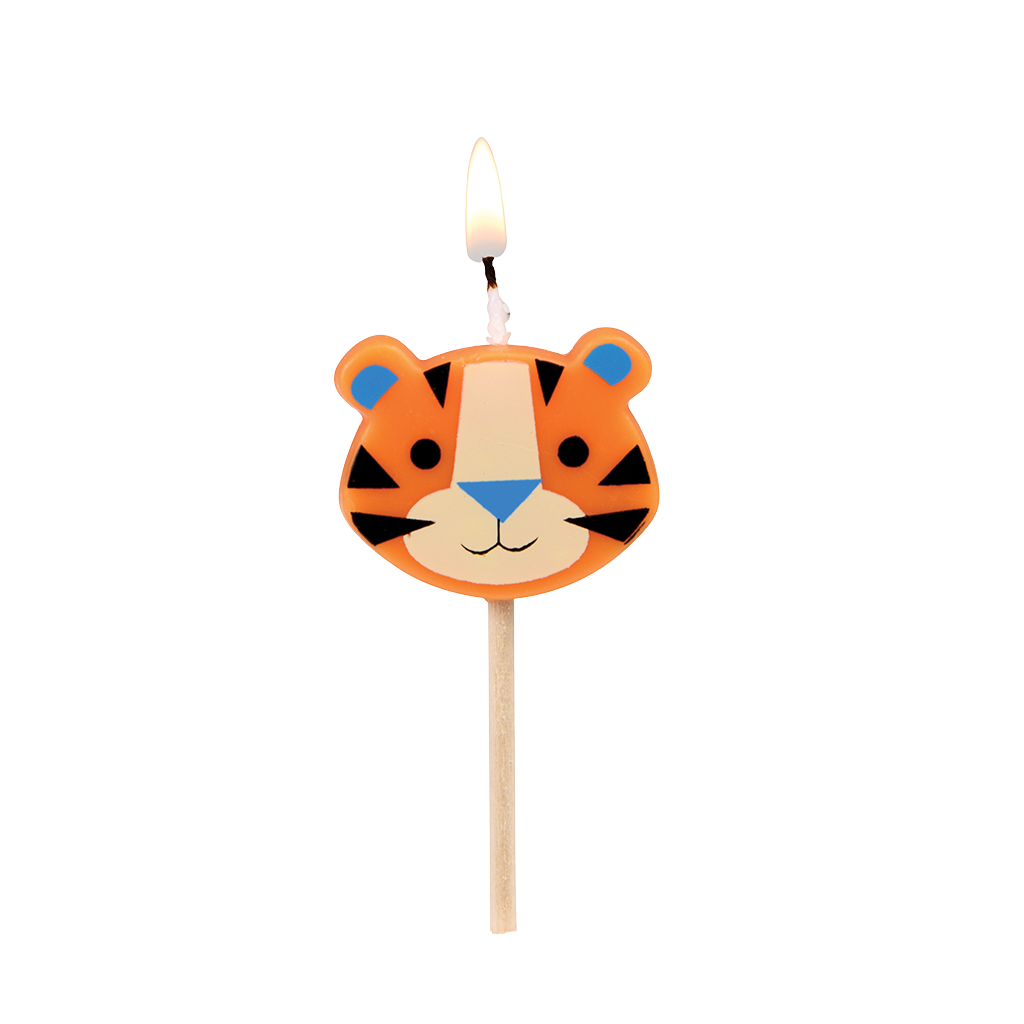 Rex London - Feestkaarsjes Ziggy de Tijger (set van 6)