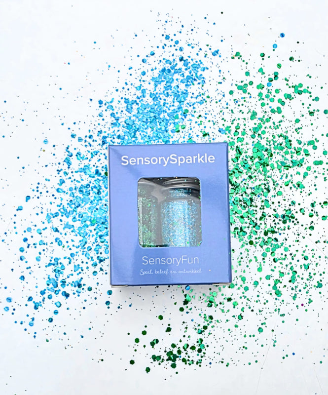 SensorySparkle Bio-Glitter 2 x 18 gr — blauw