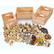 Cosy - Complete Natuurlijke Schatten Collectie in 4 Houten Kistjes