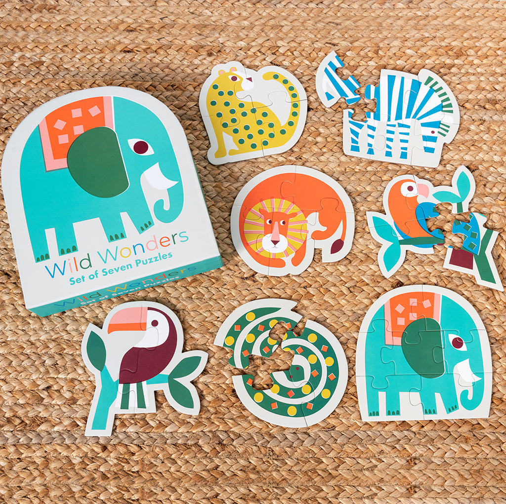 Rex London - Puzzelset Wild Wonders (7 dieren)