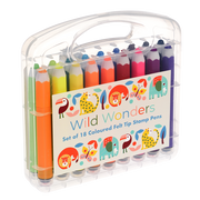 Rex London - Viltstiften met stempel Wild Wonders (18 stuks)