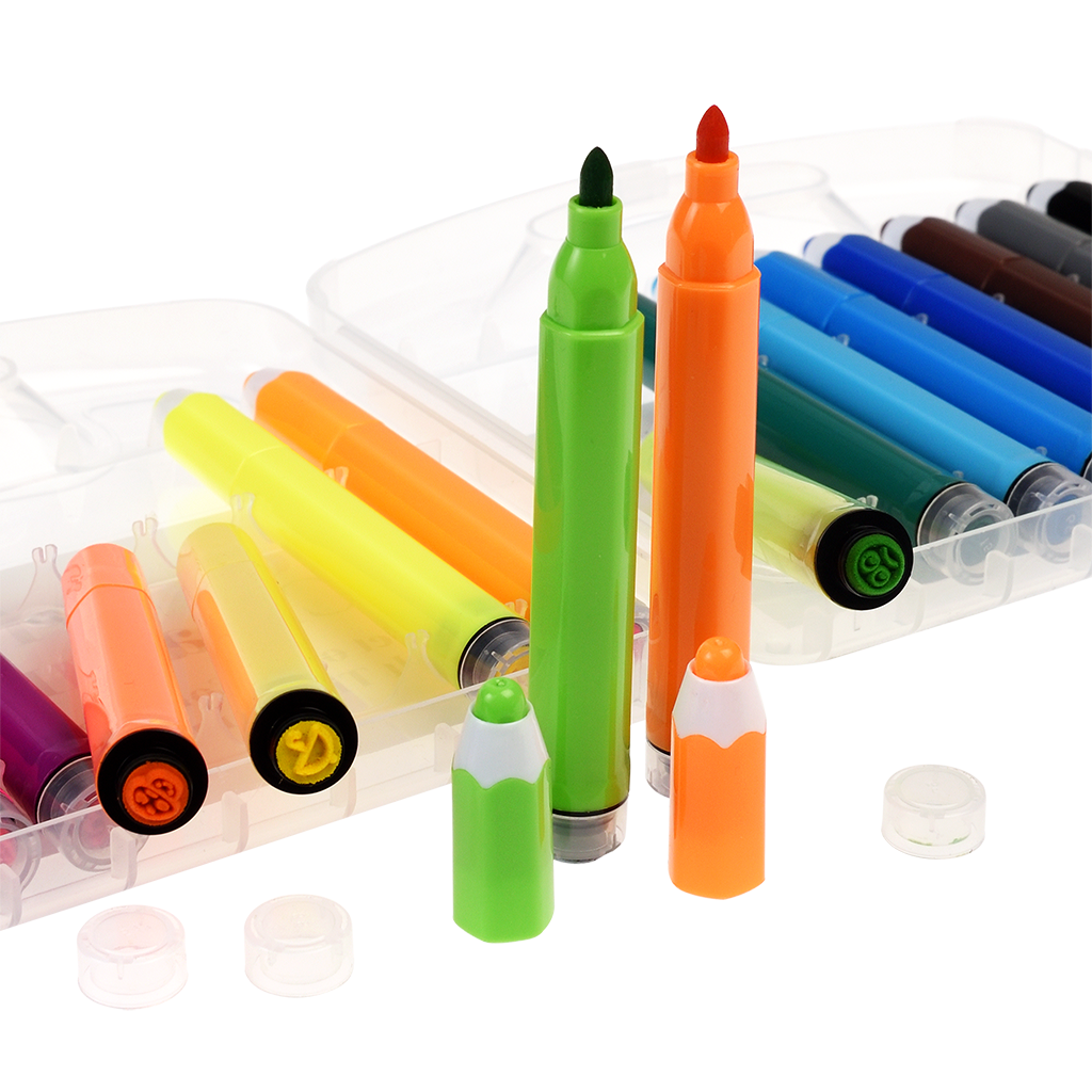 Rex London - Viltstiften met stempel Wild Wonders (18 stuks)