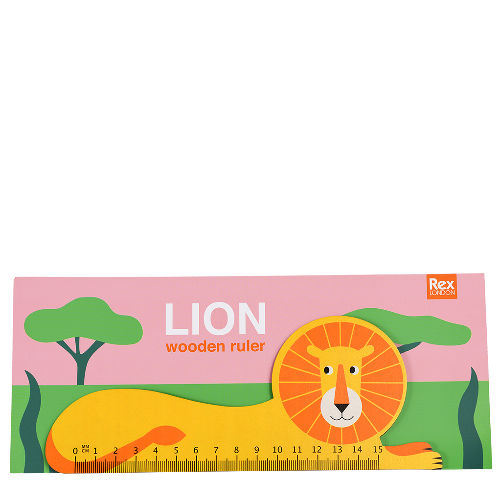 Rex London - Houten liniaal Leeuw