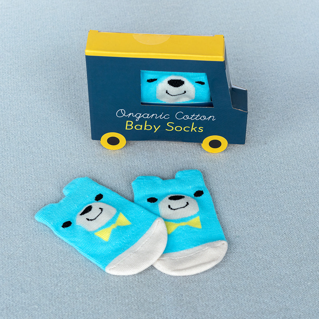 Rex London - Baby sokjes blauwe beer