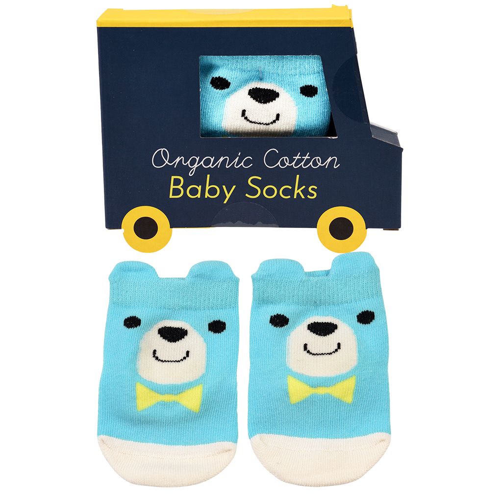 Rex London - Baby sokjes blauwe beer