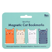 Rex London - Magnetische Boekenleggers Kat (set van 4)