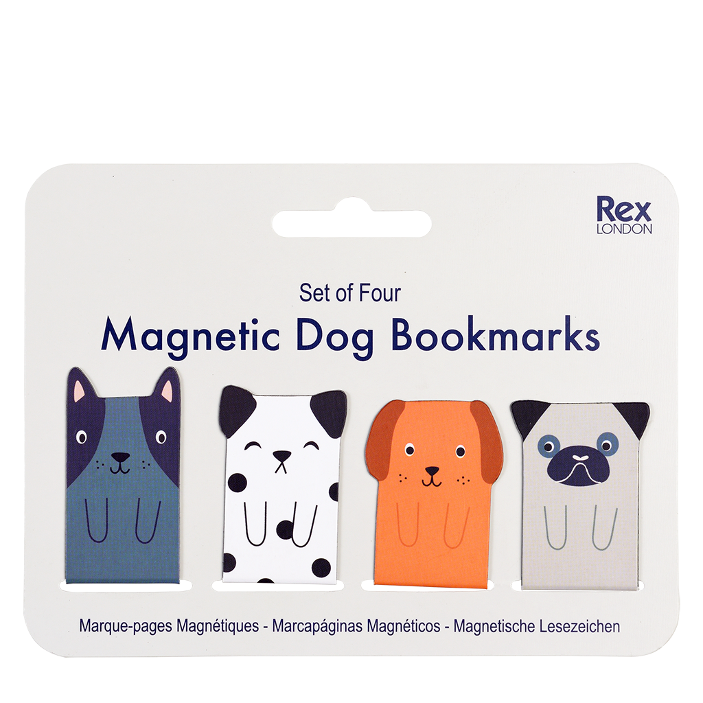 Rex London - Magnetische Boekenleggers Honden (set van 4)