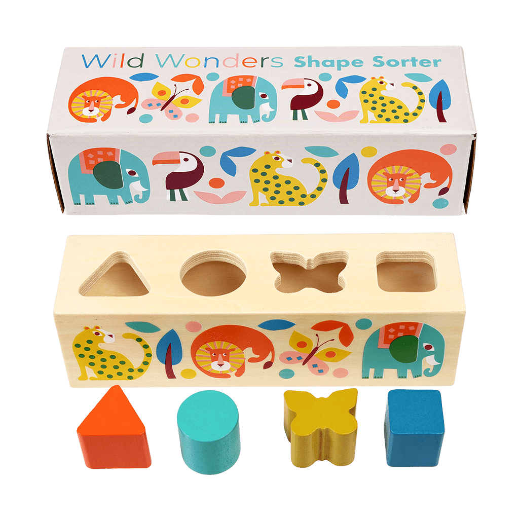 Rex London - Houten Vormen Sorteerspel Wild Wonders