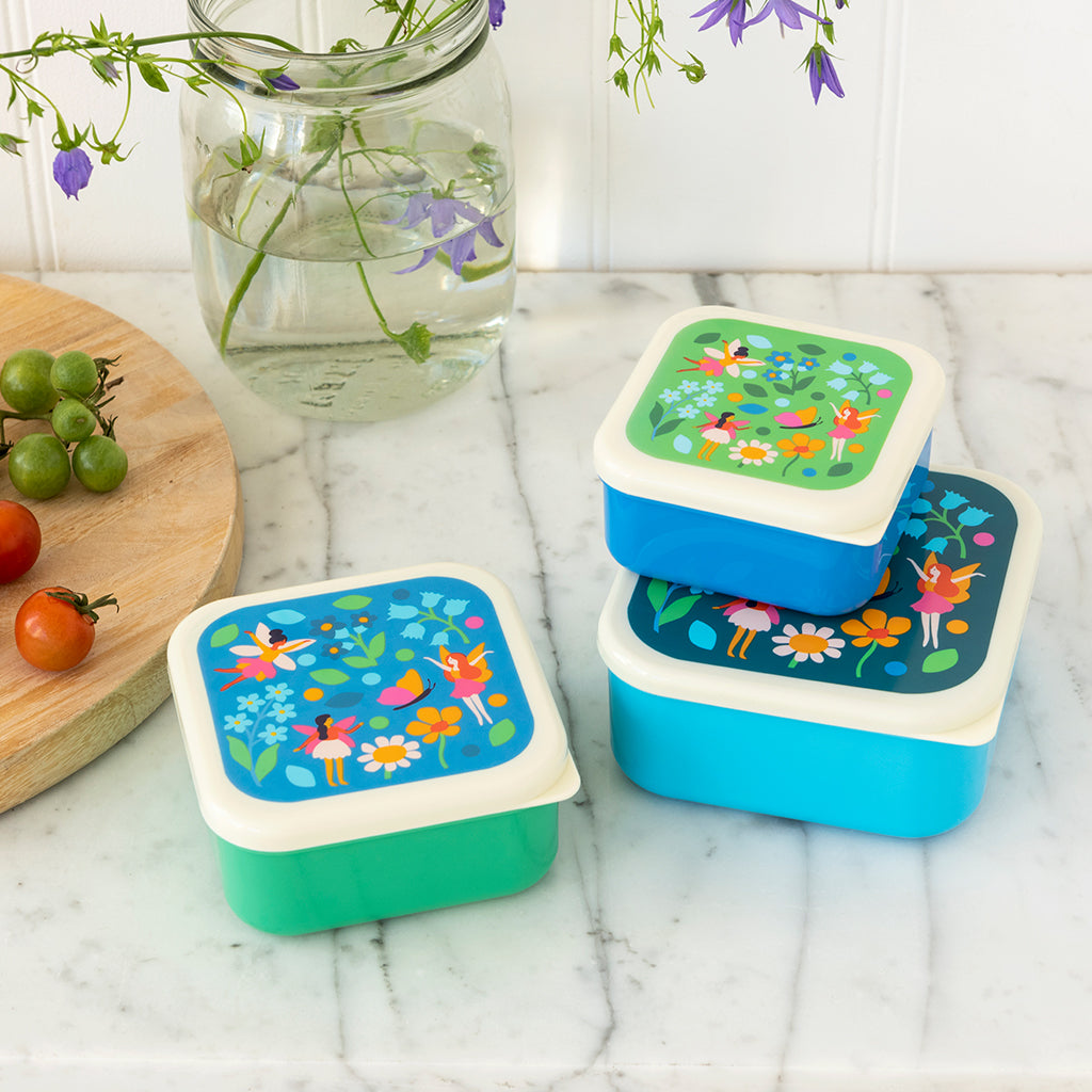 Rex London - Snackdoosjes Set van 3 Feeën in de Tuin