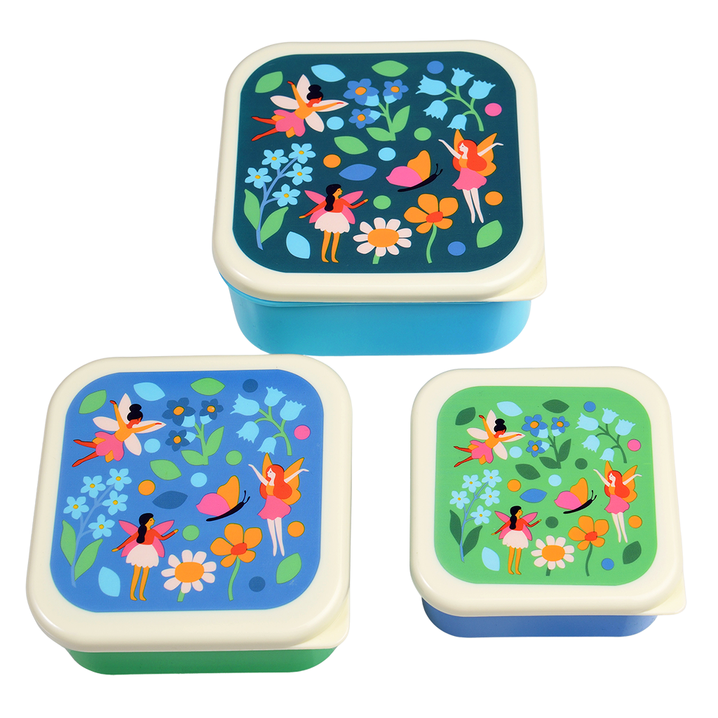 Rex London - Snackdoosjes Set van 3 Feeën in de Tuin