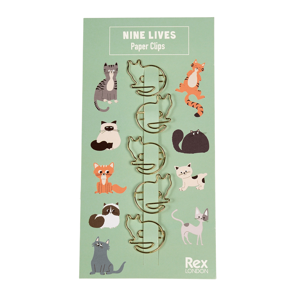 Rex London - Paperclips Kat Nine Lives (set van 5)