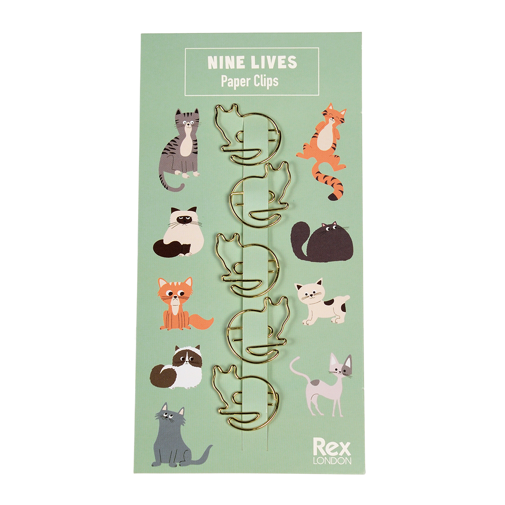 Rex London - Paperclips Kat Nine Lives (set van 5)