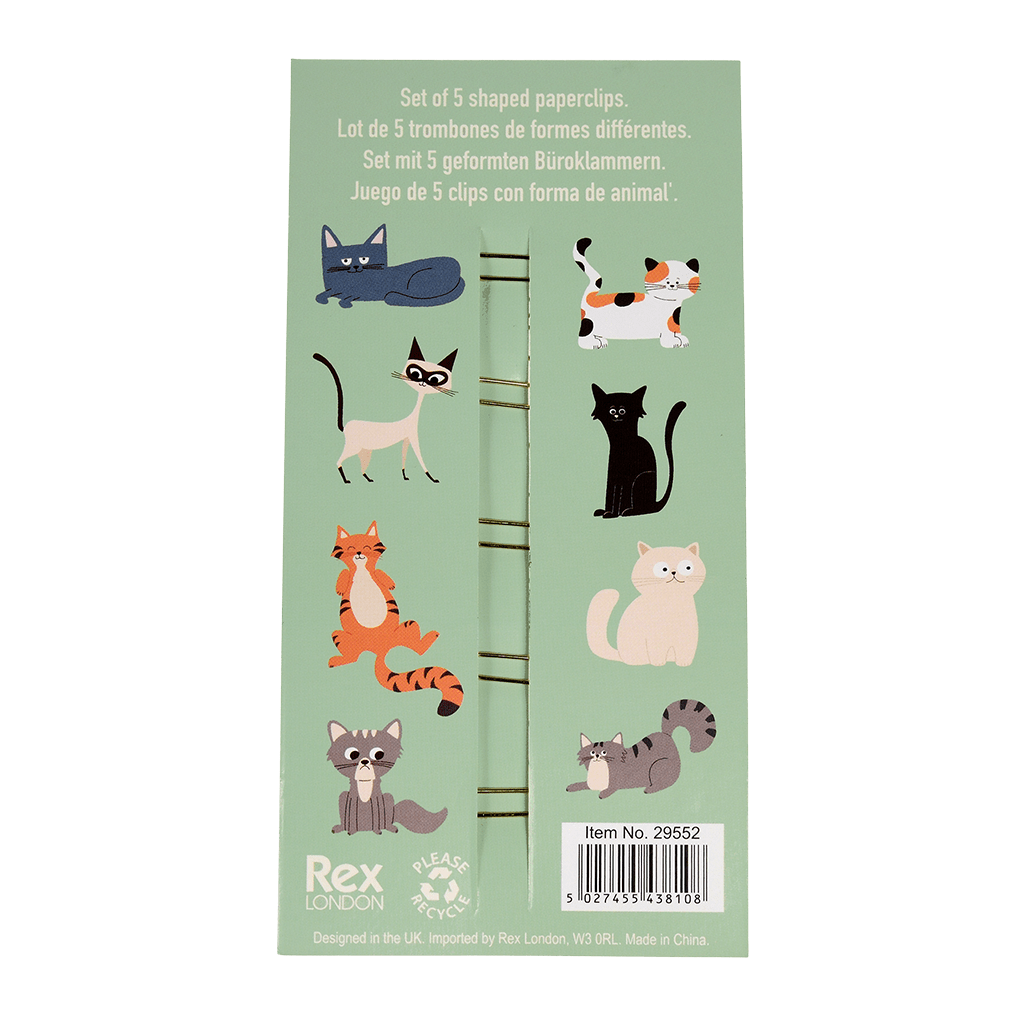 Rex London - Paperclips Kat Nine Lives (set van 5)