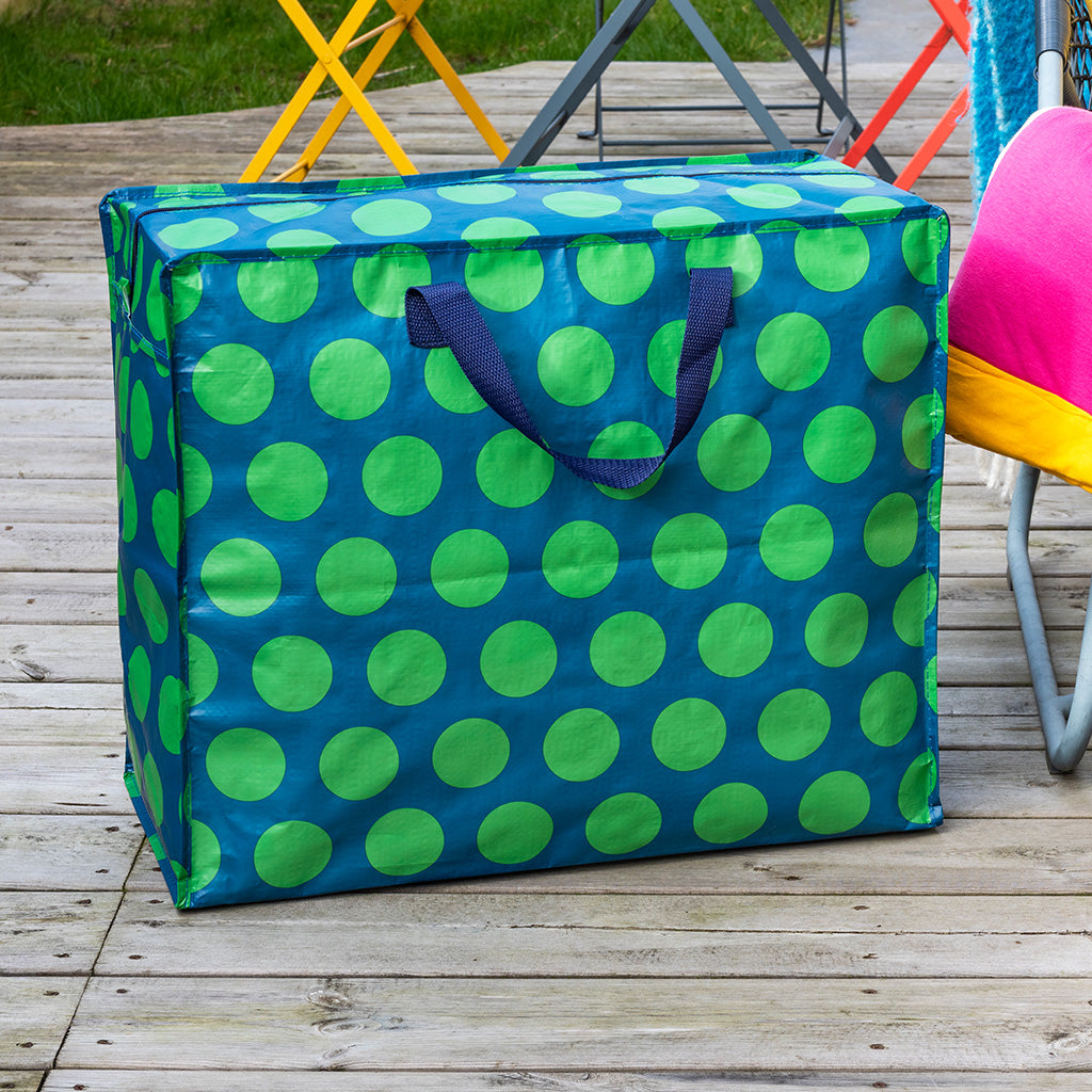 Rex London - Jumbo Opbergzak Spotlight Groen op Blauw