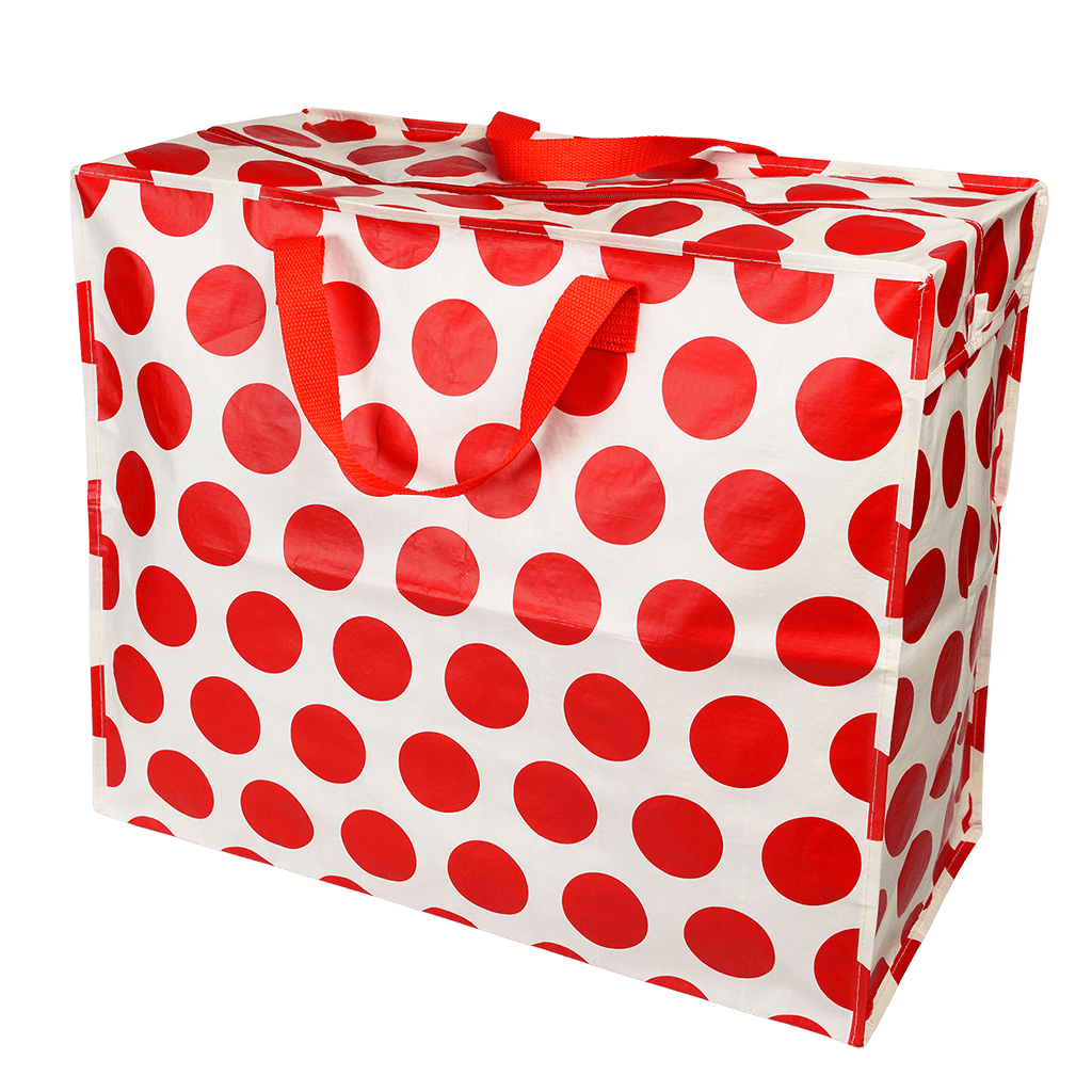 Rex London - Jumbo Opbergzak Rood op Wit Spotlicht
