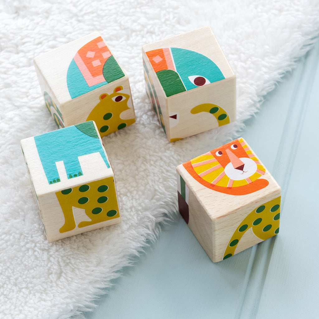 Rex London - Houten Puzzelblokjes Wild Wonders