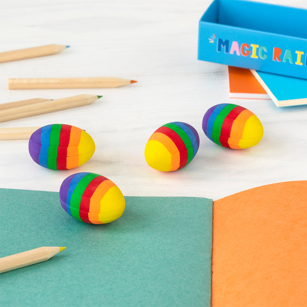 Rex London - Regenboog ei gummetjes (set van 4)