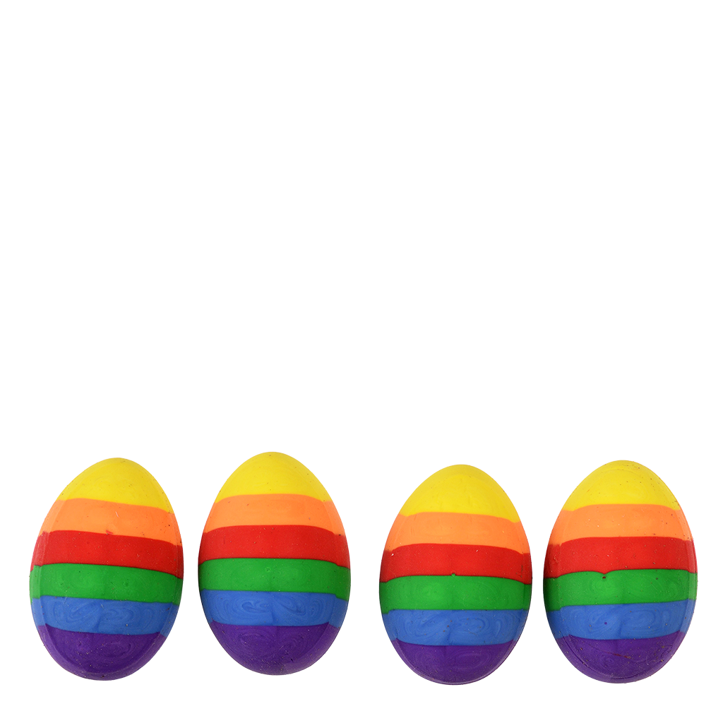 Rex London - Regenboog ei gummetjes (set van 4)