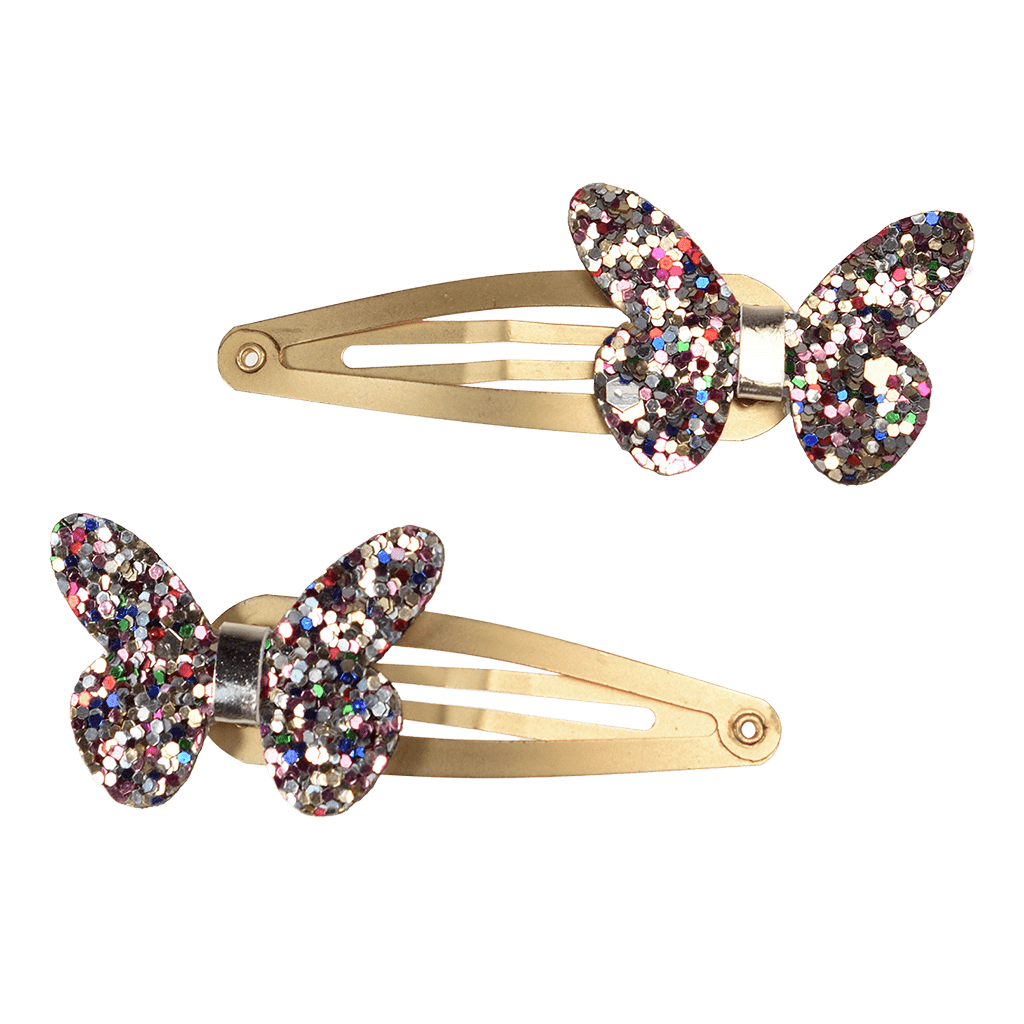 Rex London - Glitter haarspeldjes vlinder Fairies in the Garden (set van 2)