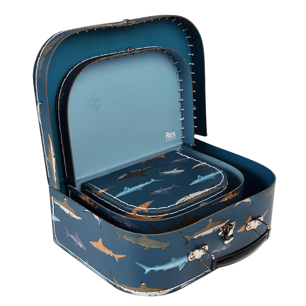 Rex London - Opbergkoffers Set van 3 Haaien