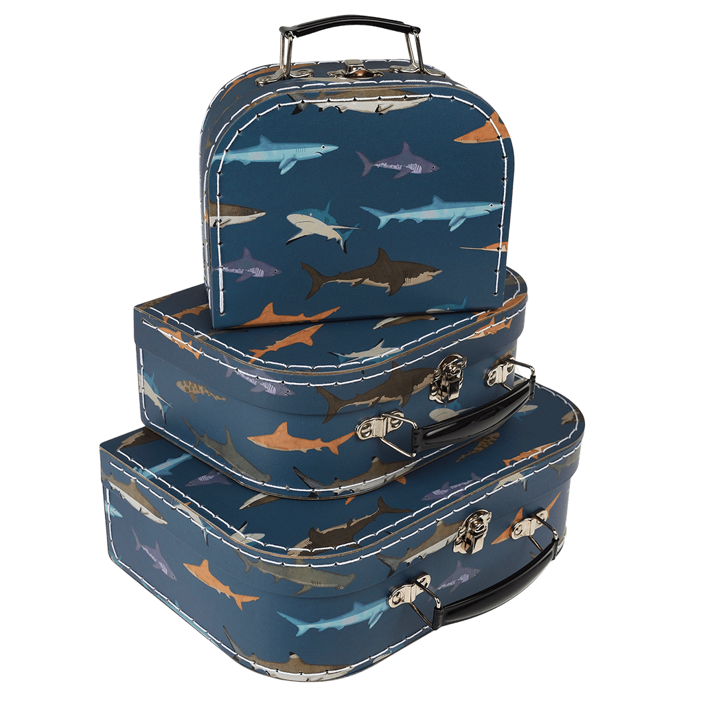 Rex London - Opbergkoffers Set van 3 Haaien