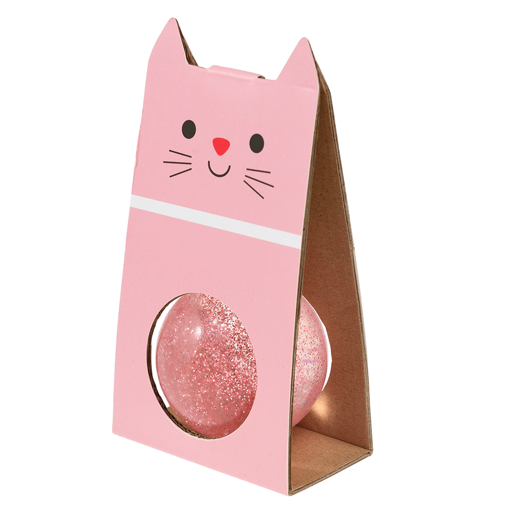 Rex London - Glitter Stuiterbal Roze Kat