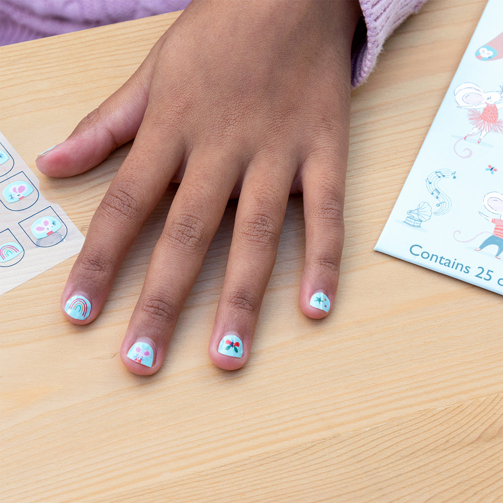 Rex London - Nagelstickers kinderen Muis Ballet (25 stuks)