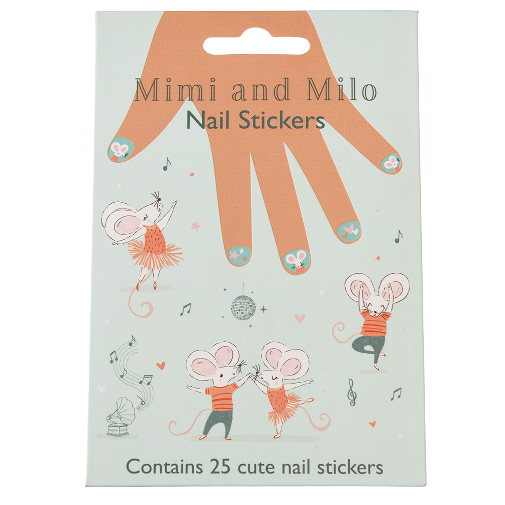 Rex London - Nagelstickers kinderen Muis Ballet (25 stuks)