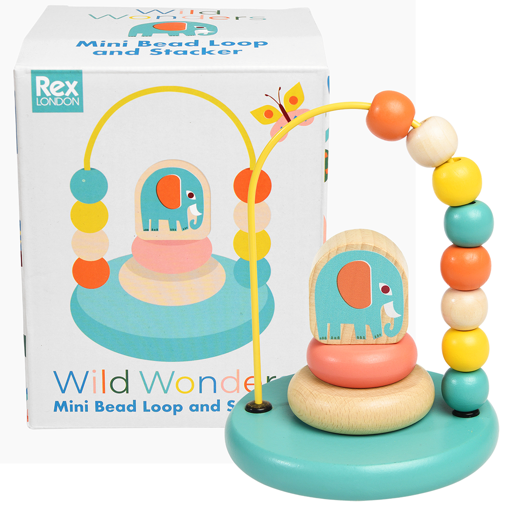 Rex London - Mini Kralenloop en Stapelspeelgoed Wild Wonders