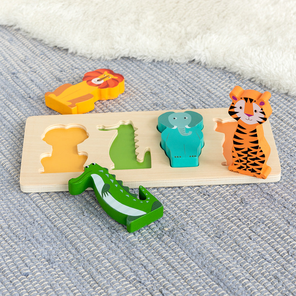 Rex London - Houten Puzzel Kleurrijke Diertjes