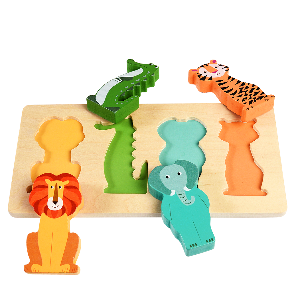 Rex London - Houten Puzzel Kleurrijke Diertjes
