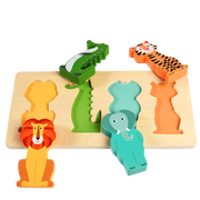 Rex London - Houten Puzzel Kleurrijke Diertjes