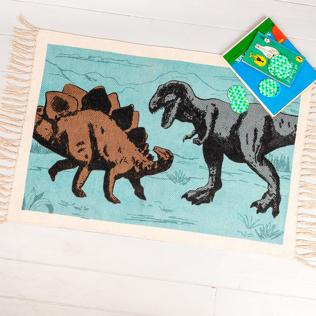 Rex London - Katoenen vloerkleed Prehistoric Land Dinosaurus