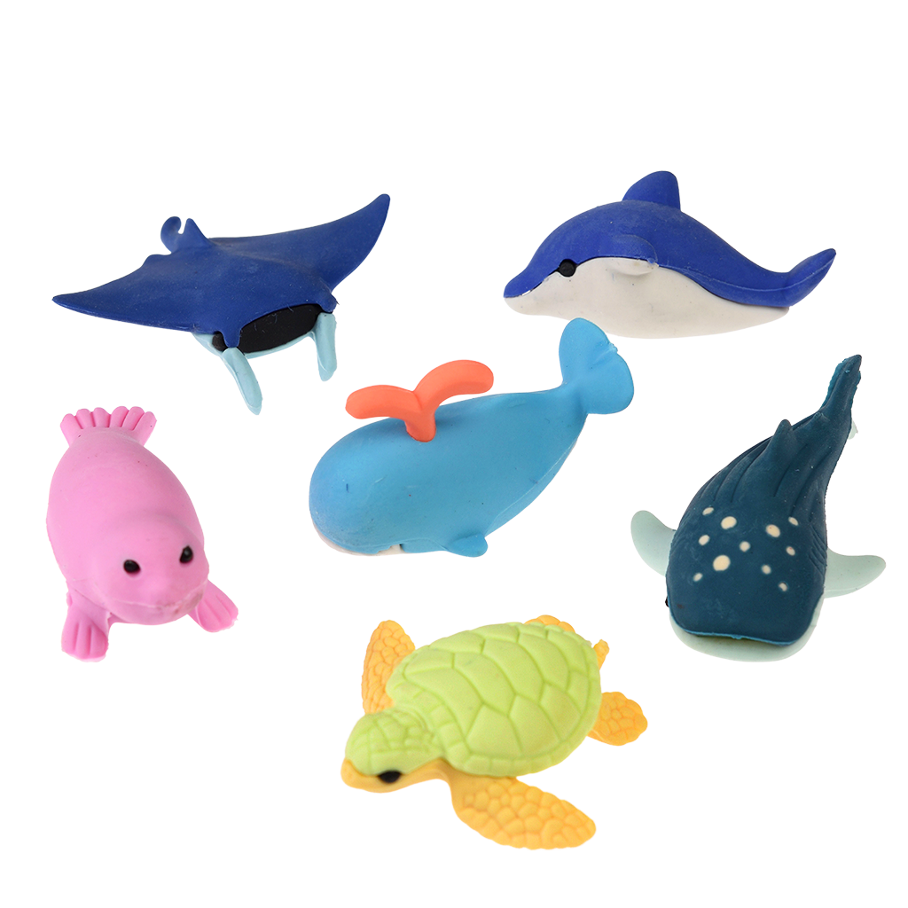 Rex London - Zeedieren gummetjes (set van 6)