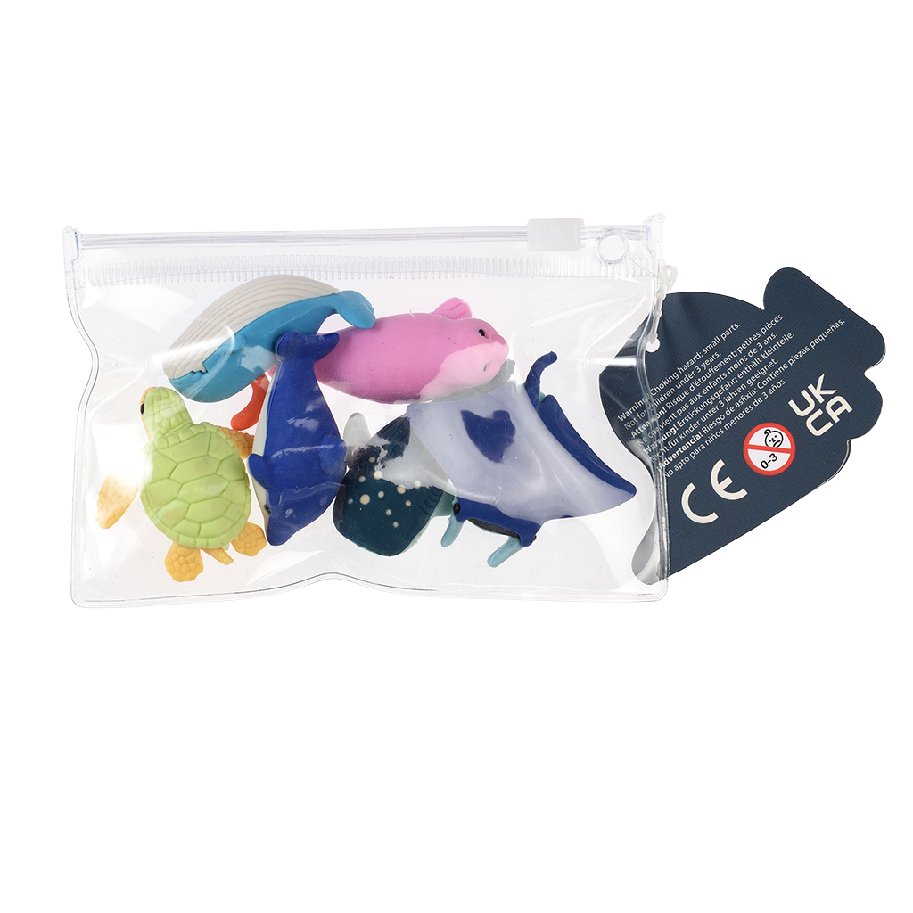 Rex London - Zeedieren gummetjes (set van 6)