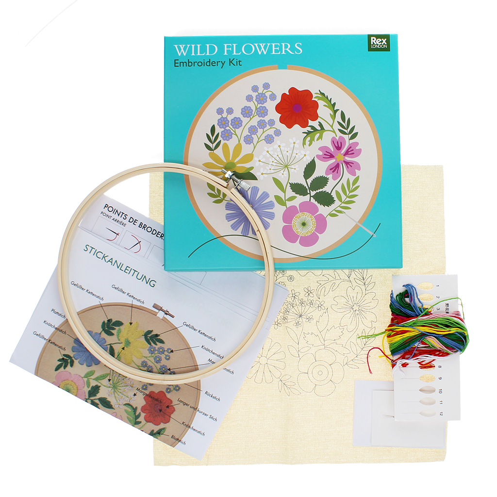 Rex London - Borduurset Wilde Bloemen