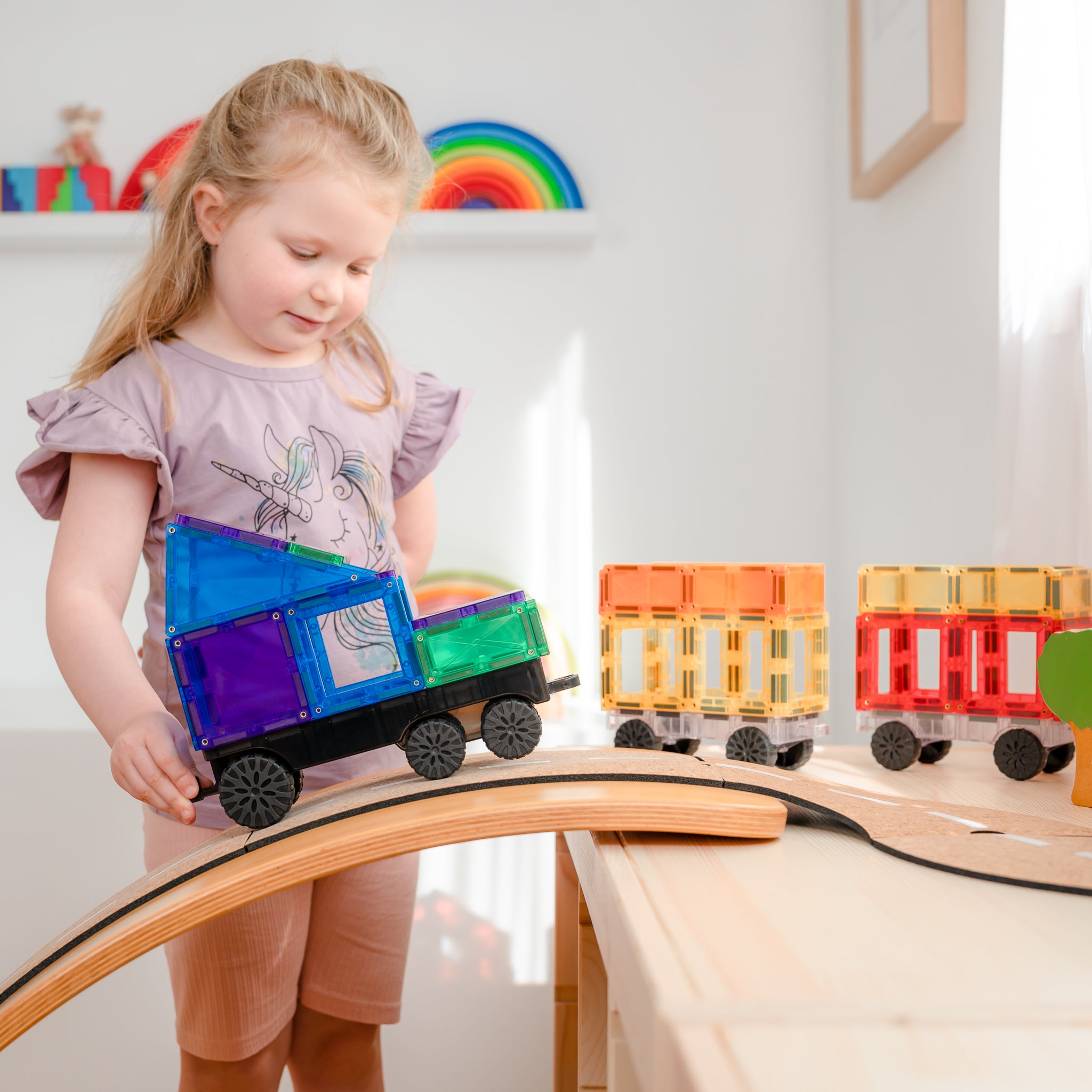 CONNETIX - Rainbow Transport 50 stuks - magnetisch constructiespeelgoed