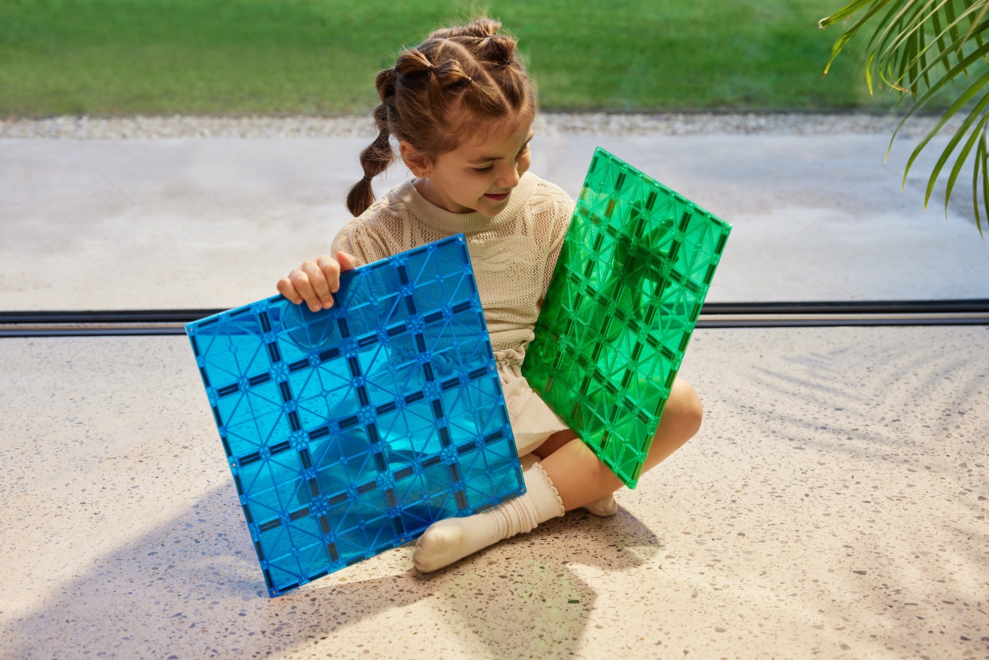 Cleverclixx - Cleverclixx - Grote Platen Blauw Groen 2 Stuks