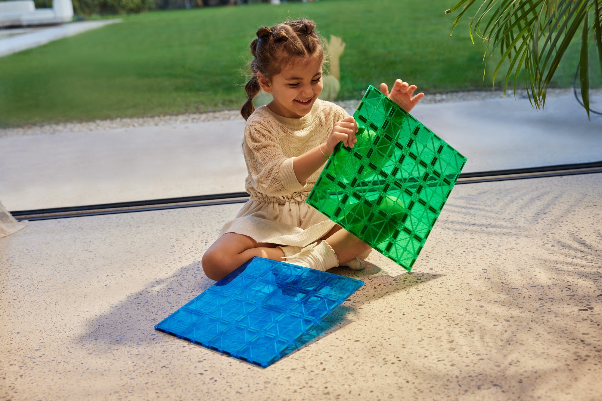 Cleverclixx - Cleverclixx - Grote Platen Blauw Groen 2 Stuks