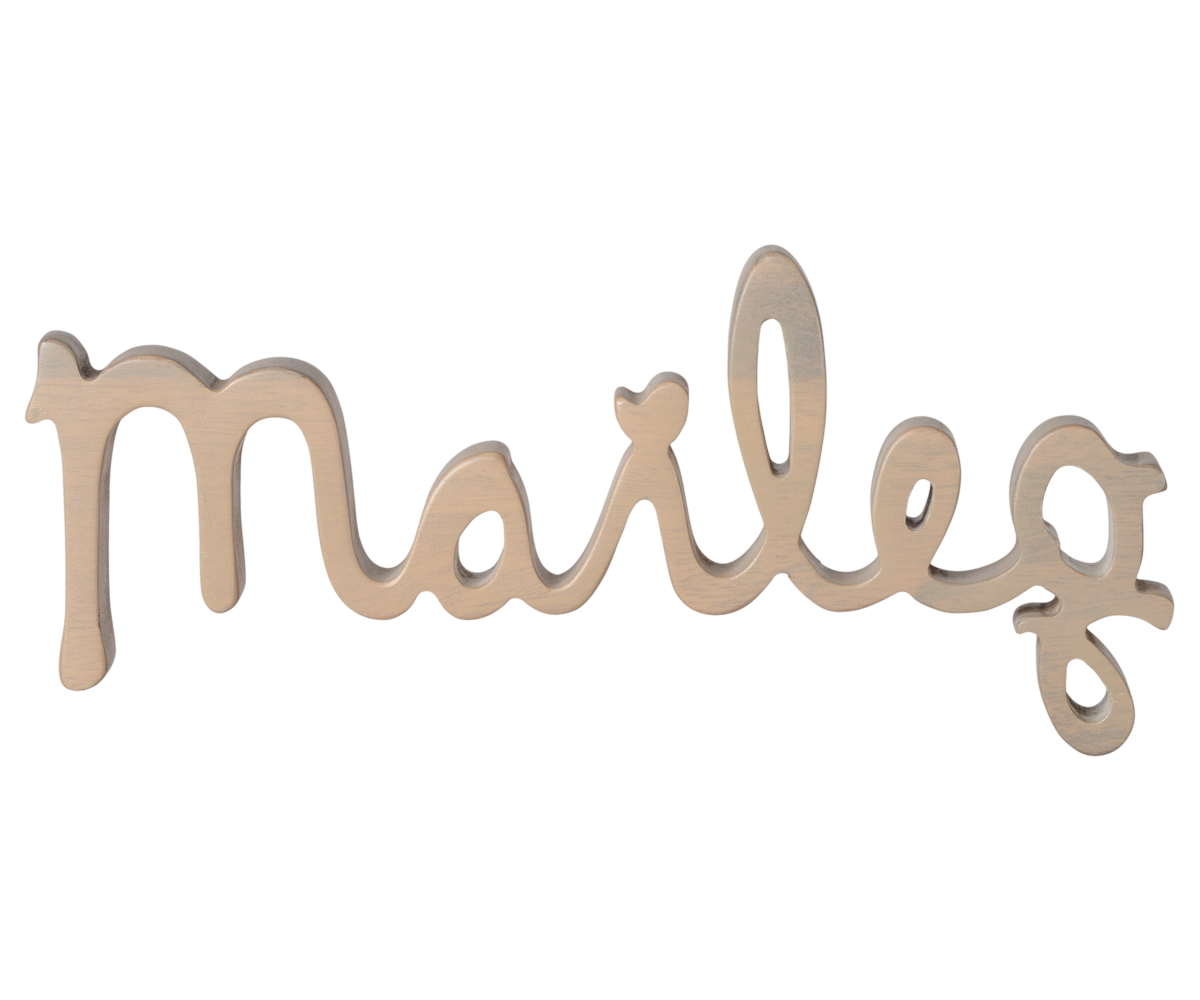 Maileg - Houten Tafellogo - Grijs
