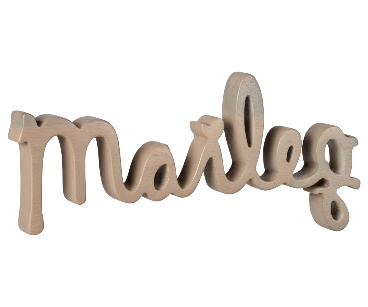 Maileg - Houten Tafellogo - Grijs
