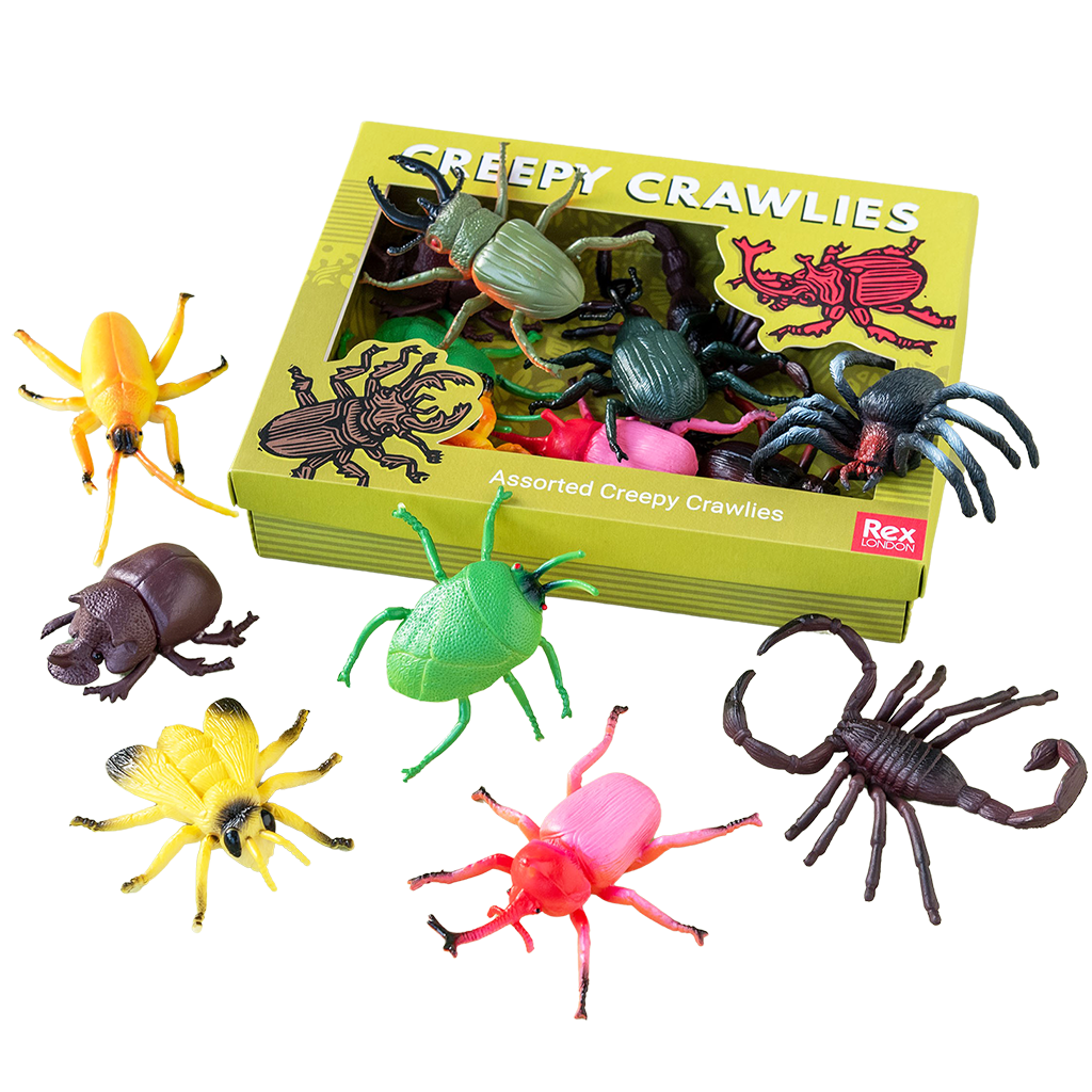 Rex London - Kruipende Beestjes Set (doos met 10 stuks)